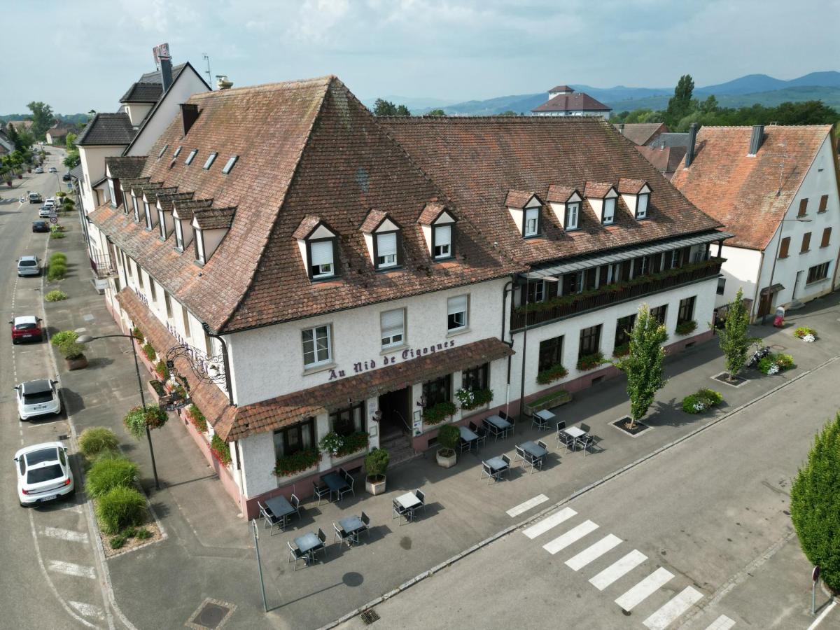 Hotel Au Nid De Cigognes Ostheim Exteriör bild