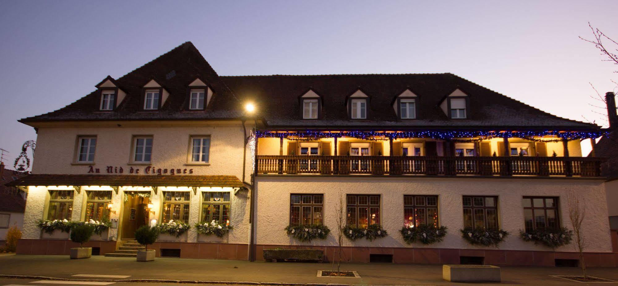 Hotel Au Nid De Cigognes Ostheim Exteriör bild